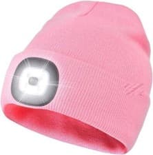 Image of Unisex LED Beanie Hat With USB Rechargeable Battery 5 Hour High Powered Light UK