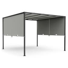Image of VonHaus Garden Pergola with Roof 3x3m – Sliding Double Roof, for Outdoor & Patio