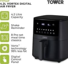 Image of Tower 4.2L Digital Air Fryer T17147 Vortx Black