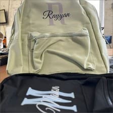Image of Custom Name & Initial Printed School Backpack Kids Bag Academy PE Kit Back Pack