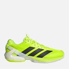 Image of Mens Adizero Ubersonic 5 Tennis Court Shoes Lucid Lemon/Core Black/Cloud White