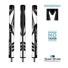 Image of SuperStroke Zenergy Tour 1.0 Golf Putter Grip Black/White + Free Grip Tape