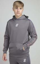 Image of Illusive London Juniors Boys Grey Transient Overhead Hoodie 11-12 Years