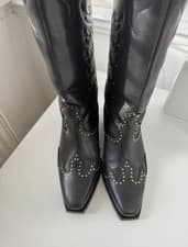 Image of AllSaints Dolly Studded Boots Size 4 BNWT