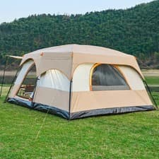 Image of 320*210cm Large Outdoor Camping Family Tent Hiking Fishing 2 Room w/Awning