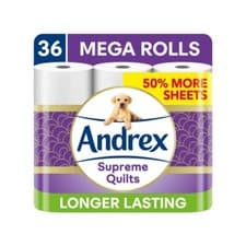 Image of Andrex Ultimate Quilts Mega Toilet Roll 36 Mega Rolls