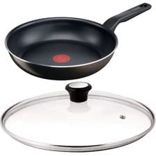 Image of Tefal 24cm XL Intense Frying Pan with Glass Lid Non Stick Titanium Dishwasher