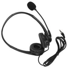Image of 3.5 Mm Customer Service Headset Hands Free Stereo Corded Binaural PC Noise C NEW