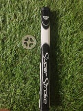 Image of Superstroke Zenergy Tour Round 1.0 Black White Putter Golf Grip FREE BALL MARKER