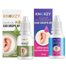 Image of Sodium Bicarbonate & Olive Oil Ear Drops Dual Action Treat Hardened Ear Wax 10mL