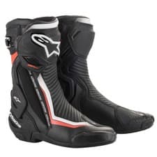 Image of Alpinestars SMX PLUS V2 Black/White/Red Fluo - Sports Motorcycle/Motorbike Boots