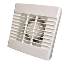 Image of Bathroom / Toilet Axial Extractor Fan with Run on Timer for 100mm / 4" duct