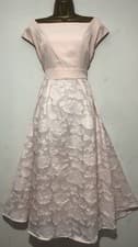 Image of BNWT GORGEOUS COAST BARDOT BLUSH FIT FLARE OCCASION MIDI DRESS SIZE 12