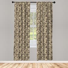 Image of Camo Curtains 2 Panel Set Camouflage Repeat