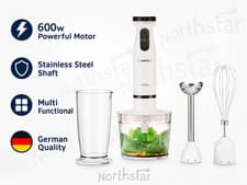 Image of Silvercrest 3-in-1 Hand Blender Set ,600w Whisker Chopper Multifunctional
