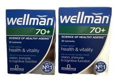 Image of 2 x Vitabiotics Wellman 70+ - 30 Tablets