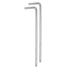 Image of 2pcs Ball End Hex Key Wrench 4mm L-Shape Extra Long Arm Hexagon Metric Wrenches