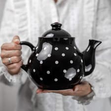Image of City to Cottage Ceramic 60 oz Teapot, Large Tea Pot for Bloomig and Loose Tea L