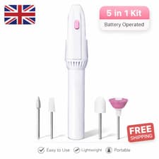 Image of Professional Electric Nail File Drill Portable Manicure Pedicure Machine Set UK
