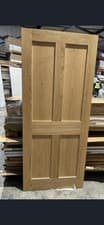 Image of 78x33” 35mm Pre Finished Oak 4 Panel Internal Doors + Free Handle Pack Each Door