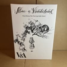 Image of Alice In Wonderland 3 Tier Tea Cup Cake Stand Fine China Dessert Plates Display