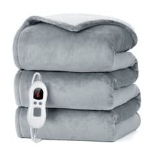 Image of Electric Over Blanket Throw Heated Soft For Bed Sofa Double Single 160x130cm