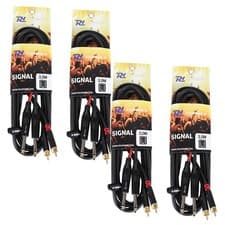 Image of PD Connex 2x RCA to 2x 6.35mm Male Jack Cables - 4 Pack Audio 3m Leads