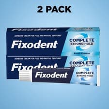 Image of Fixodent Complete Denture Adhesive Strong Hold Denture Cream Original 70g