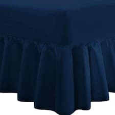 Image of Luxury Frilled Fitted Bed Valance Sheet Deep Fit Bed Sheet Soft Fabric All Sizes