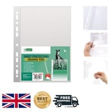Image of 100 A4 Clear Perforated Pockets - 45 Micron Grained Polypropylene Wallets