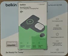 Image of BELKIN BOOST PRO 2-IN-1 MAGSAFE WIRELESS CHARGING PAD 15W IPHONE AIRPODS Black