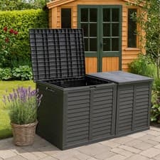 Image of Extra Large Outdoor Storage Box Garden Plastic Patio Container Chest 750L XL