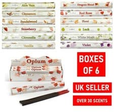 Image of Bulk Buy 6 Packs of Incense Sticks Stamford Lavender Home Scents Burner Opium UK