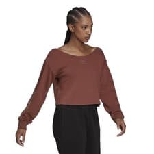 Image of ADIDAS Originals Women's Slouchy Crew Sweatshirt Earth Brown BNWT