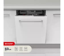Image of Sharp QW-NI1FI45D6X-EN Full-size Integrated Dishwasher - 16 Place Settings