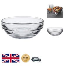 Image of Modern Glass Dessert Bowls - 6 cm Stacking Set of 4, Thermal Shock Resistant