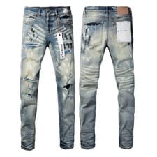 Image of Purple Brand Jeans Designer Personality Fashion Men's Jean Splash-Ink 28-38