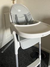 Image of Kinderkraft Fini 2-in-1 High Chair, Baby Chair, Combination High Chair, Wooden