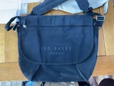 Image of Ted Baker Black Cloth Messenger Bag BNWOT