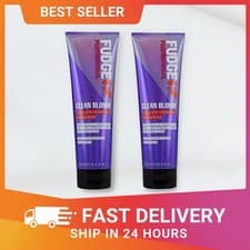 Image of Fudge Professional  Clean Blonde Violet-Toning Shampoo 250ml-2 Pack RRP £30