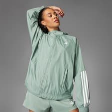 Image of adidas Womens Hyperglam Wind.RDY Windbreaker Jacket S M Silver Green JC9847