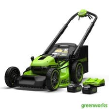 Image of Greenworks 48V 46cm Self-Propelled Cordless Lawnmower with 2x Battery & Charger