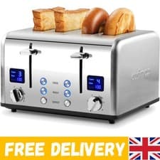 Image of Smart 4-Slice Toaster with Ultra-Clear LED Display & Versatile Browning Options