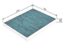Image of 0986628507 FILTER, CABIN AIR BOSCH