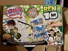 Image of Ben 10 Make Your Own Comic Book Set With Pages, Pens & Stickers. Ages 7+