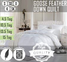 Image of LUXURY HOTEL QUALITY GOOSE FEATHER & DOWN DUVET QUILT 10.5 13.5 TOG