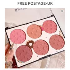 Image of 6-color blush palette, matte, waterproof, natural, long-lasting, high-pigment-br
