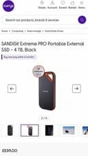 Image of SANDISK Extreme PRO Portable External SSD - 4 TB, Black