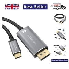 Image of Break-Proof 2m USB C to DisplayPort Adapter – Supports 4K Video for All Devices