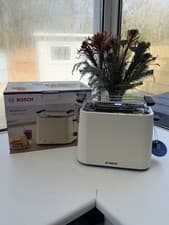 Image of Bosch TAT3M127GB MyMoment 2 Slice Toaster Cream NEW Reheat Defrost